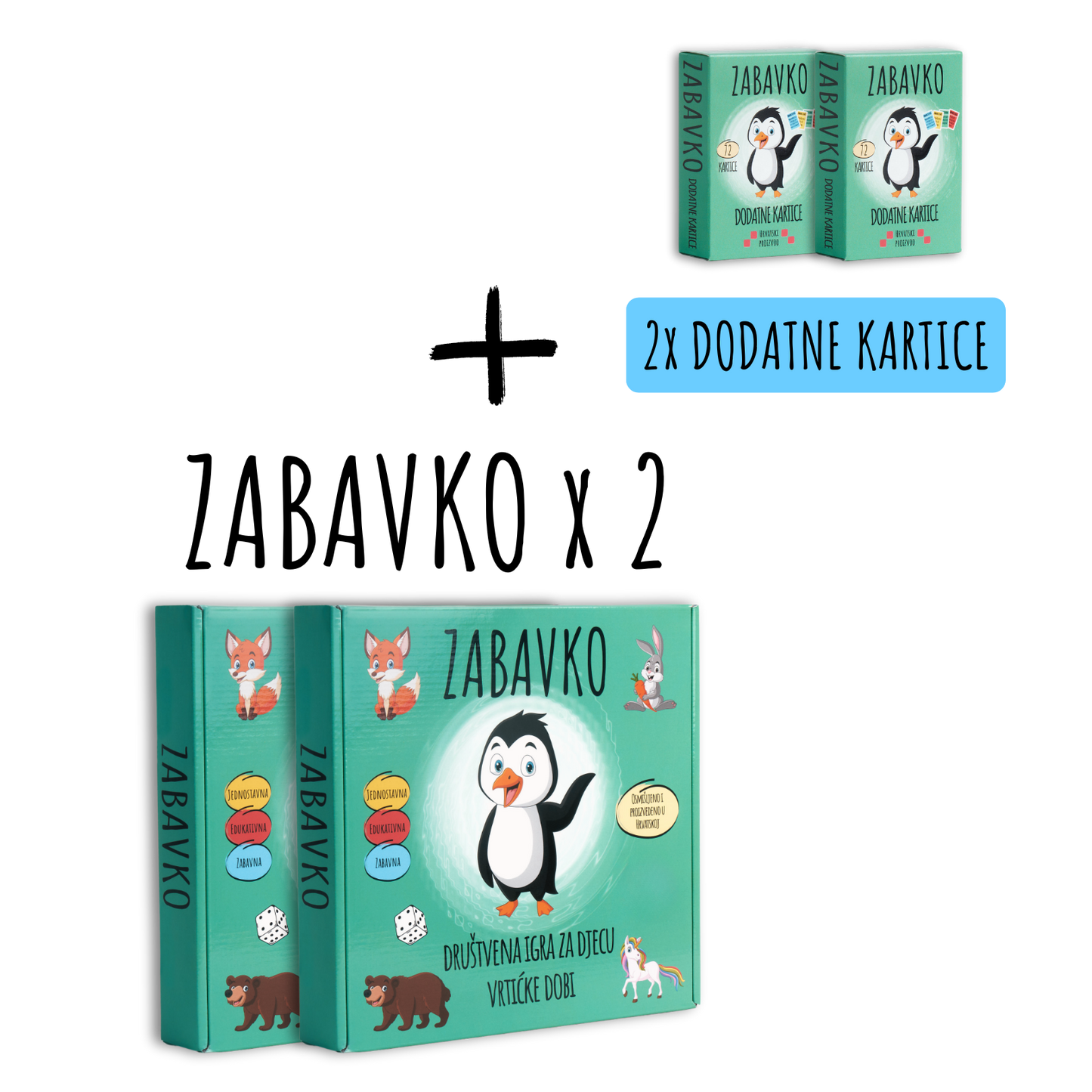 ZABAVKO SET #2 - 2 x Zabavko + 2 x Dodatne kartice