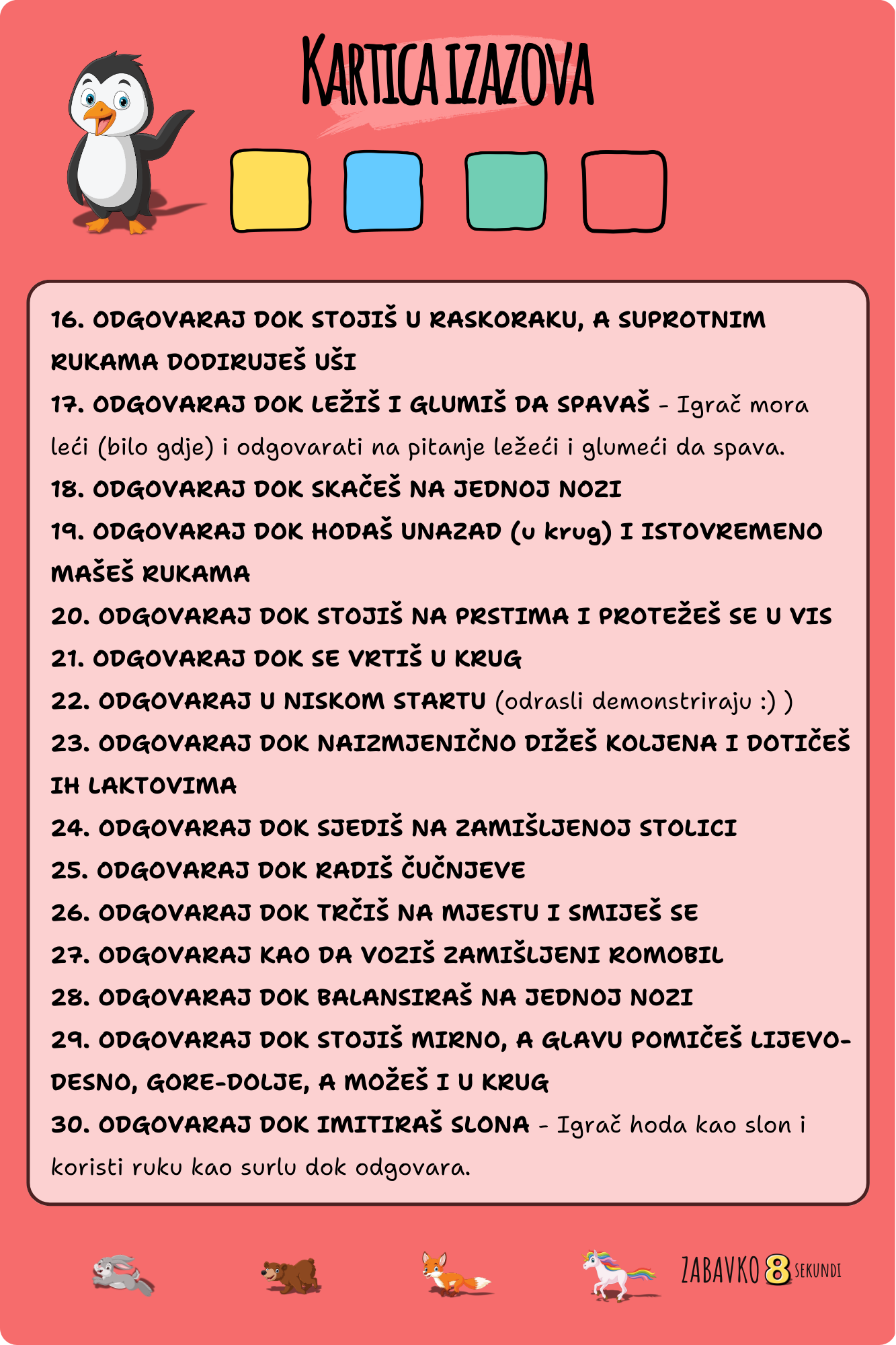 ZABAVKO 8 sekundi - Uzbudljiva utrka na Zabavkov način