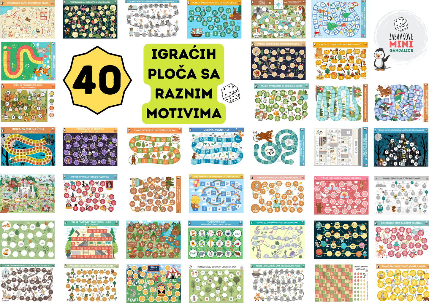 ZABAVKOVE MINI GANJALICE - 40 mini društvenih igara