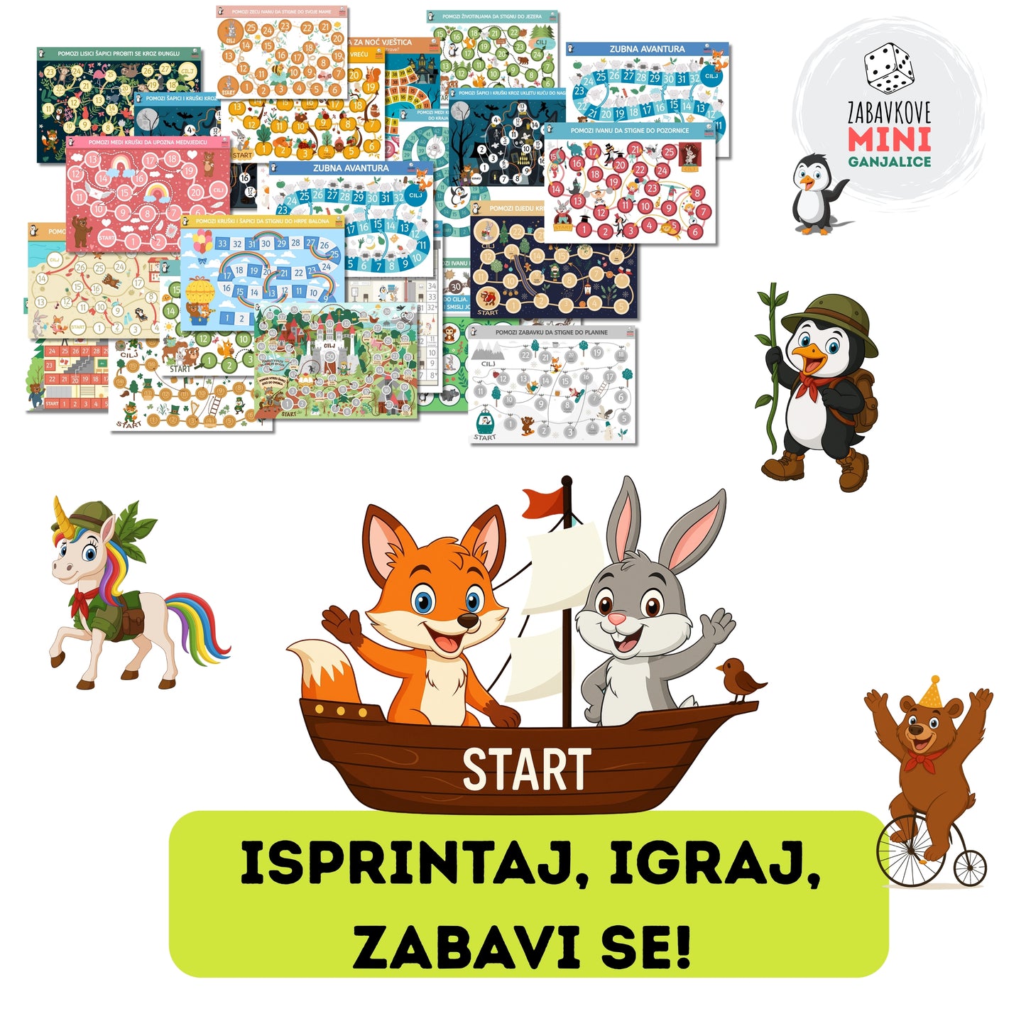 ZABAVKOVE MINI GANJALICE - 40 mini društvenih igara