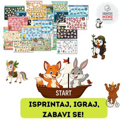 ZABAVKOVE MINI GANJALICE - 40 mini društvenih igara