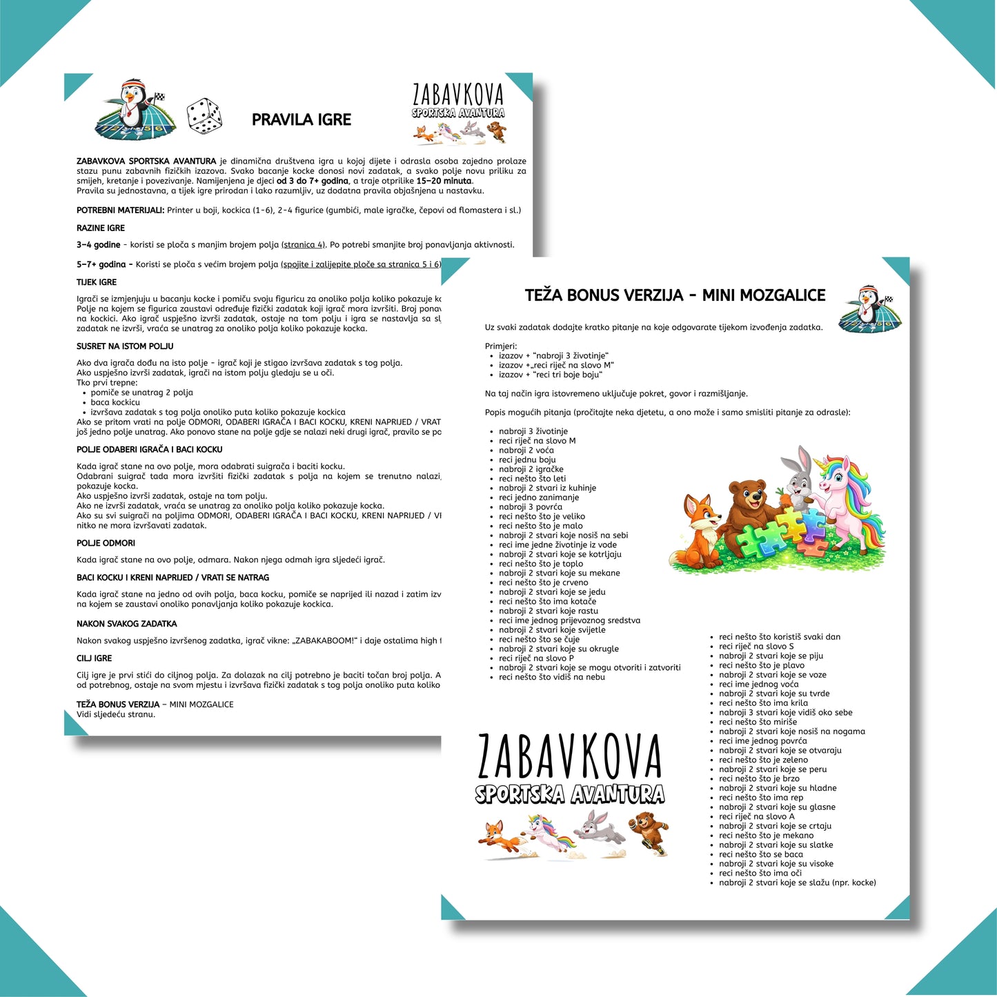 ZABAVKOVA SPORTSKA AVANTURA - Društvena igra koja pokreće - PREUZMI BESPLATNO