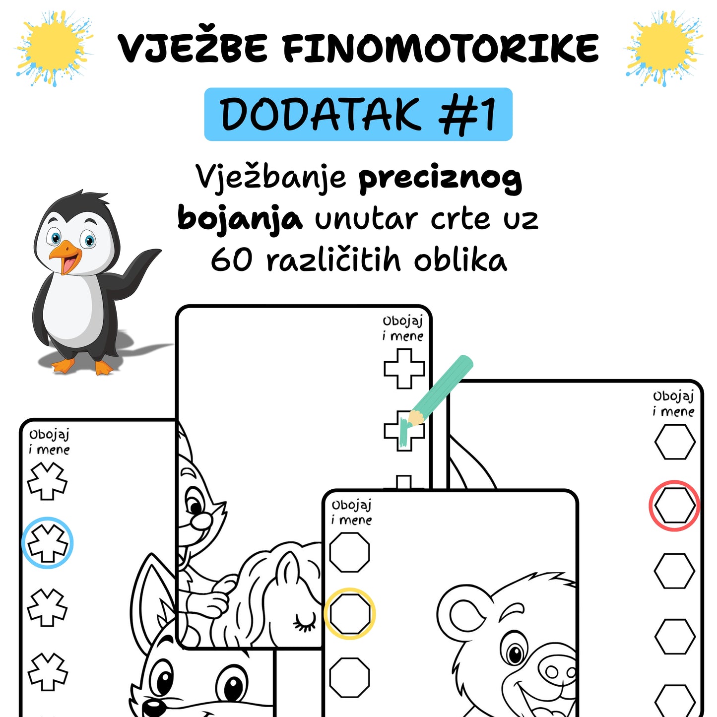 ZABAVKOVE BOJANKE - Zabavno bojenje i VJEŽBE FINOMOTORIKE u jednom.