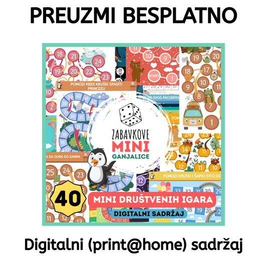 ZABAVKOVE MINI GANJALICE - 40 mini društvenih igara